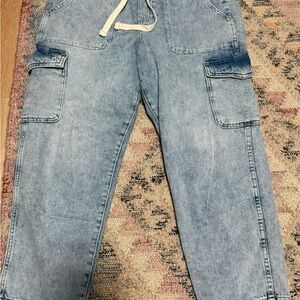 GAP Light Blue Wide Leg Cargo Pants